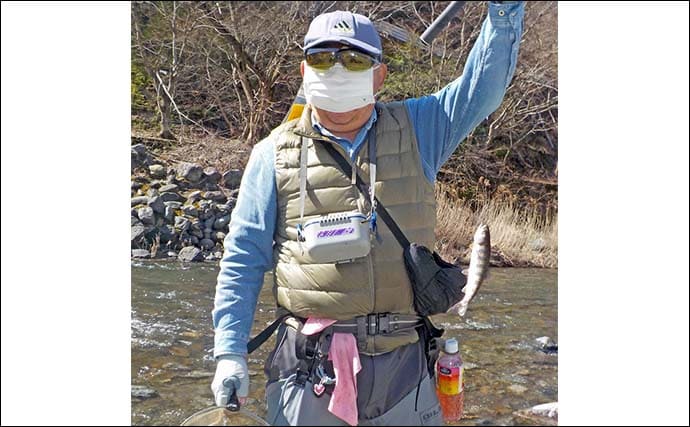道志川の渓流エサ釣りでヤマメ＆イワナが好反応　同行者全員安打を達成！