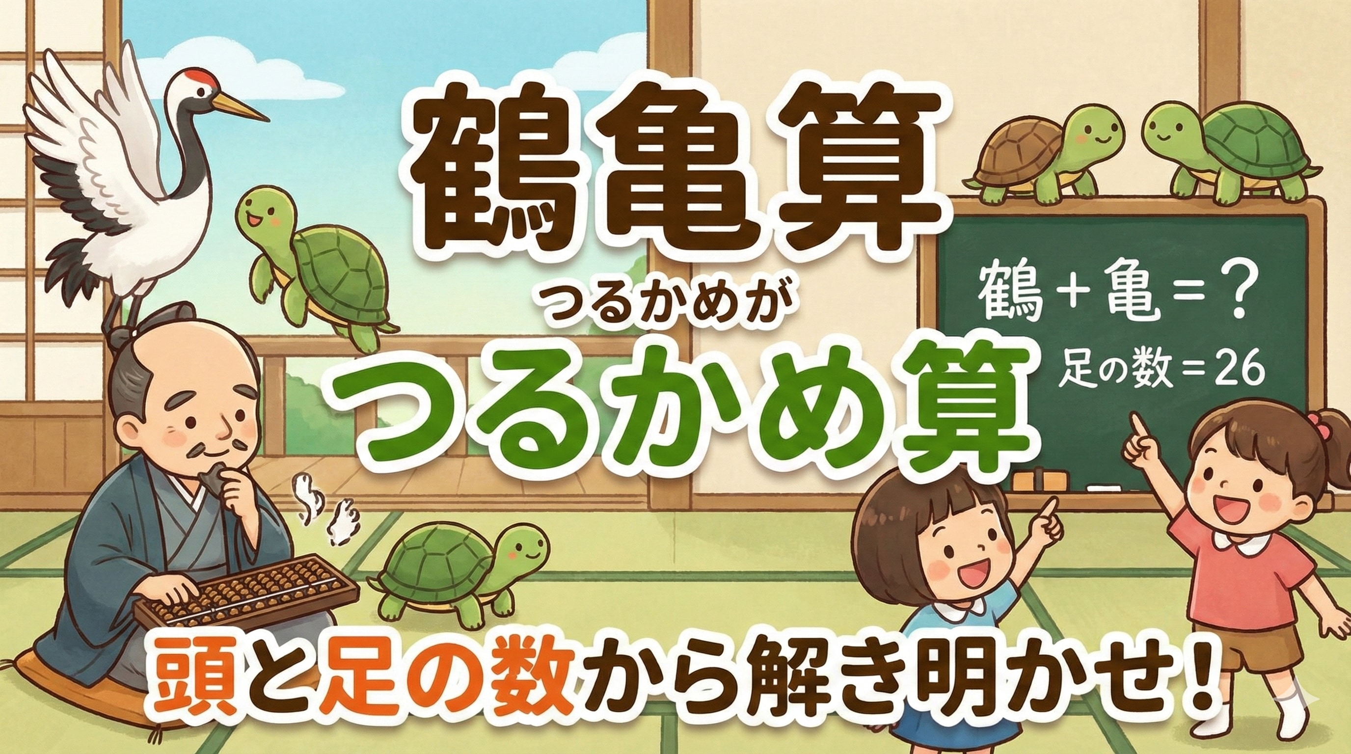 【鶴亀算】合計金額から50円・80円切手の枚数を計算の画像