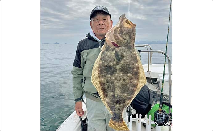 周防灘の泳がせ釣りでヒラメ57cm頭に船中18尾手中！【山口・第八新西丸】青物＆アコウも顔出し