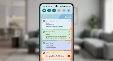 Androidスマートフォンの通知シェードに大量の通知が溜まっている画面