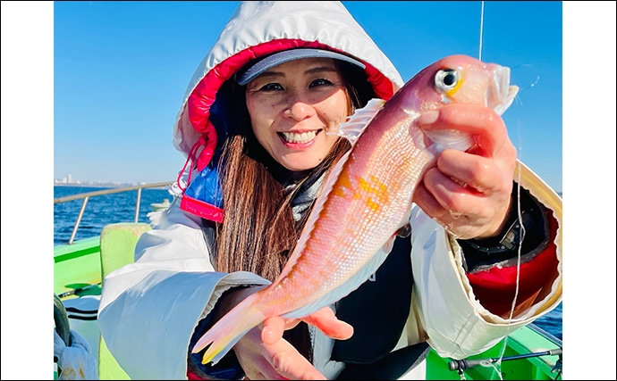 乗船者15名全員がアマダイをキャッチ！【ちがさき丸】相模湾アマダイ釣りが活況