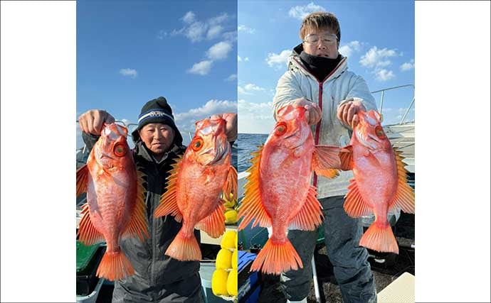 【沖釣り釣果速報】チカメキントキやアカイサキ好調！玄界灘の沖五目で冬の多彩釣果（福岡）