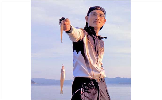 気比の松原の投げ釣りで19.5cm良型シロギスをキャッチ【福井】小ハリ変更&サオさびきで快釣