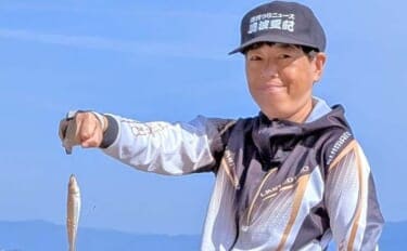 気比の松原の投げ釣りで19.5cm良型シロギスをキャッチ【福井】小ハリ変更&サオさびきで快釣