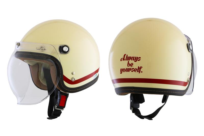 【再入荷】レトロ可愛いレディースジェットヘルメット「アイボリー/レトロレッド」が復刻して2025年6月に販売開始!【予約受付中】