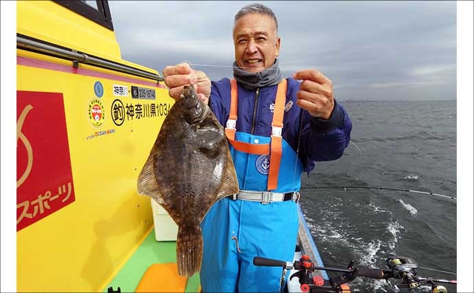 東京湾の船カレイ釣りでトップ4尾【荒川屋】1日通してアタリあり