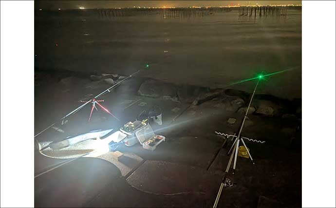 「極寒でも本命確保！」大野海岸の夜釣りでマアナゴ7匹を手中【愛知】