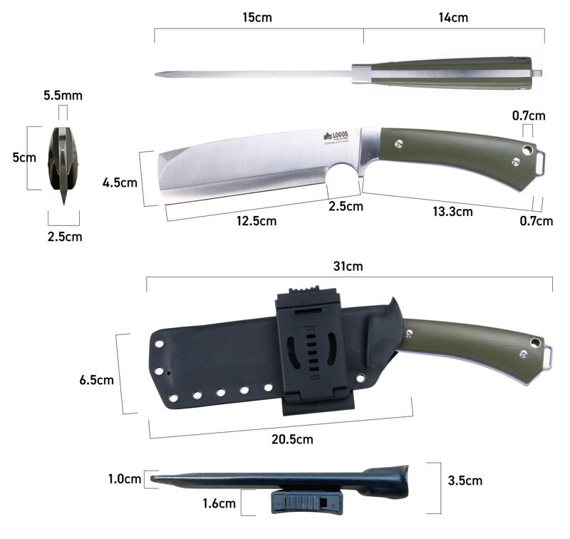 ロゴスこだわりのフルオーダーメイド製！安全性と実用性を追求した本格アウトドア用ナタ「LOGOS