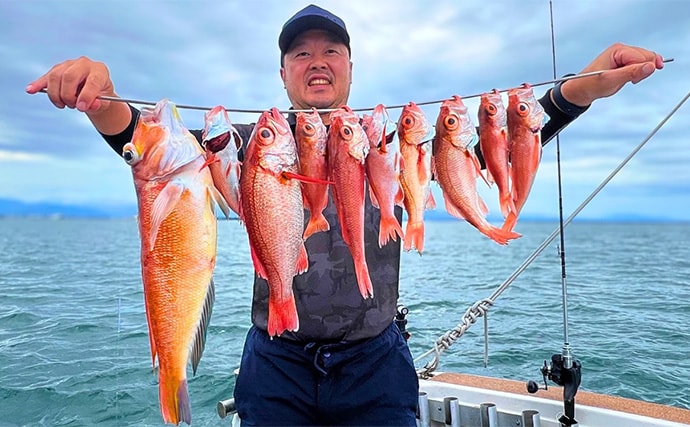 アカムツ釣りで本命続々!【富山・大将軍丸】誘いやハリスの長さ調整でアタリ引き出す