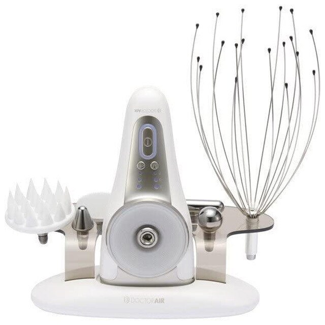 DOCTORAIR　マルチソニックウェーブ BMS-01　フェイスケアや頭皮マッサージなどの用途に合わせて3種類のモード＆6つのアタッチメントがついた、ドクターエアの美顔器。頭皮マッサージが相当気持ちいい！　今なら最安5000円以下で狙える