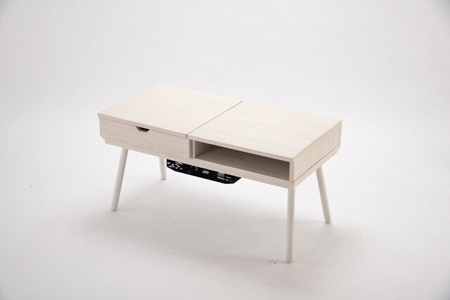 ぼん家具　ドレッサーこたつ　普段はローテーブル、冬はこたつ、そしてメイクに使えるドレッサーにもなる3ウェイ！　ヒーターは取り外し可能で夏はスッキリ。木製天板とガラス天板の2タイプあり。1万9980円