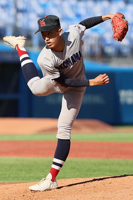 織田翔希／横浜（神奈川）　中学では軟式野球部でプレー。硬式球を握って1年足らずで球速は150キロに達した