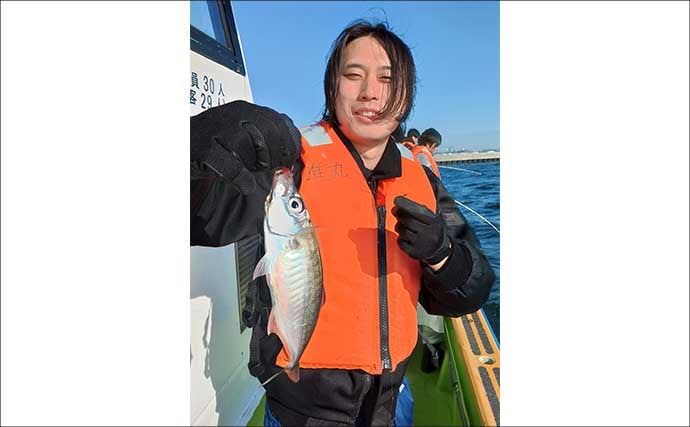 東京湾の半日LTアジ釣りでトップ26尾【進丸】ゲストにイシモチにクロダイが顔出し