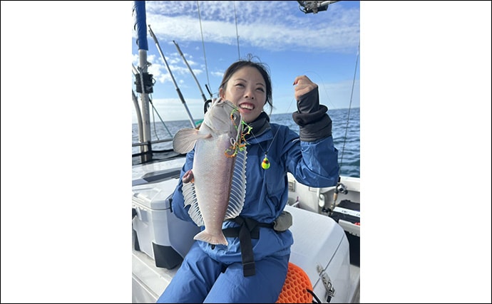 焼津沖シロアマダイで初心者含めて全員安打達成！【大丸】タイラバに好反応