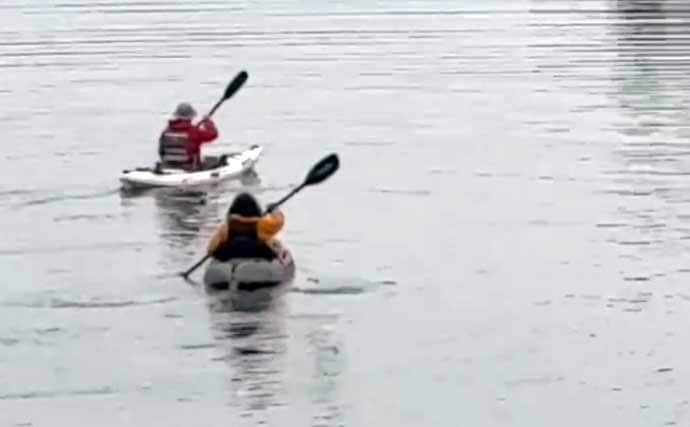 「カヤックフィッシング初体験に年齢は関係なし！」タイラバでオオモンハタを手中