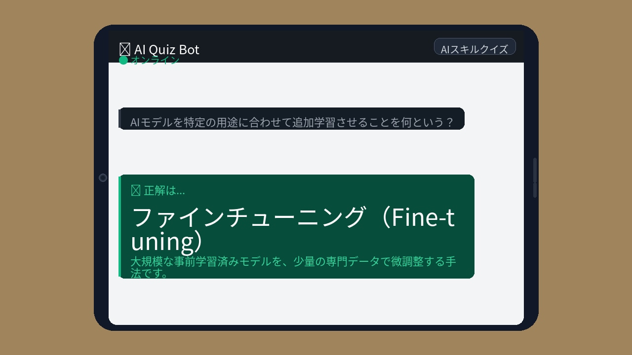【AIクイズ】知ったかぶりしてない？AI用語の基本中の基本！の正解画像