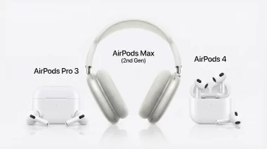 AirPods Pro 3、AirPods Max、AirPods 4が並んだApple公式スタイルのイメージ画像