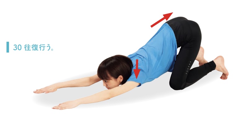 肩入れ ストレッチ体操のやり方 手順2【背骨コンディショニング】