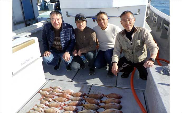 【沖釣り釣果速報】赤青ダブルヒット！金州五目釣りでハチビキ＆キメジ手中（愛知・静岡）