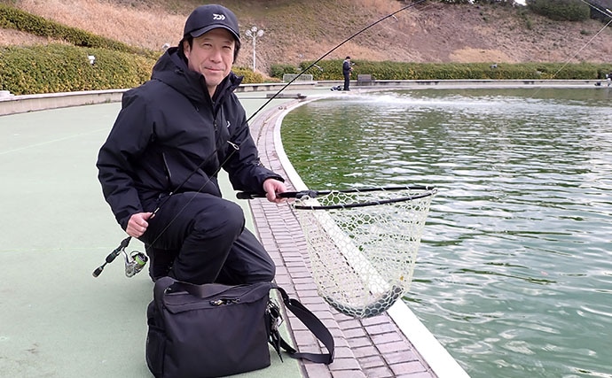 『多摩湖駅前FA』でのフライフィッシング釣行でニジマス「つ抜け」達成！