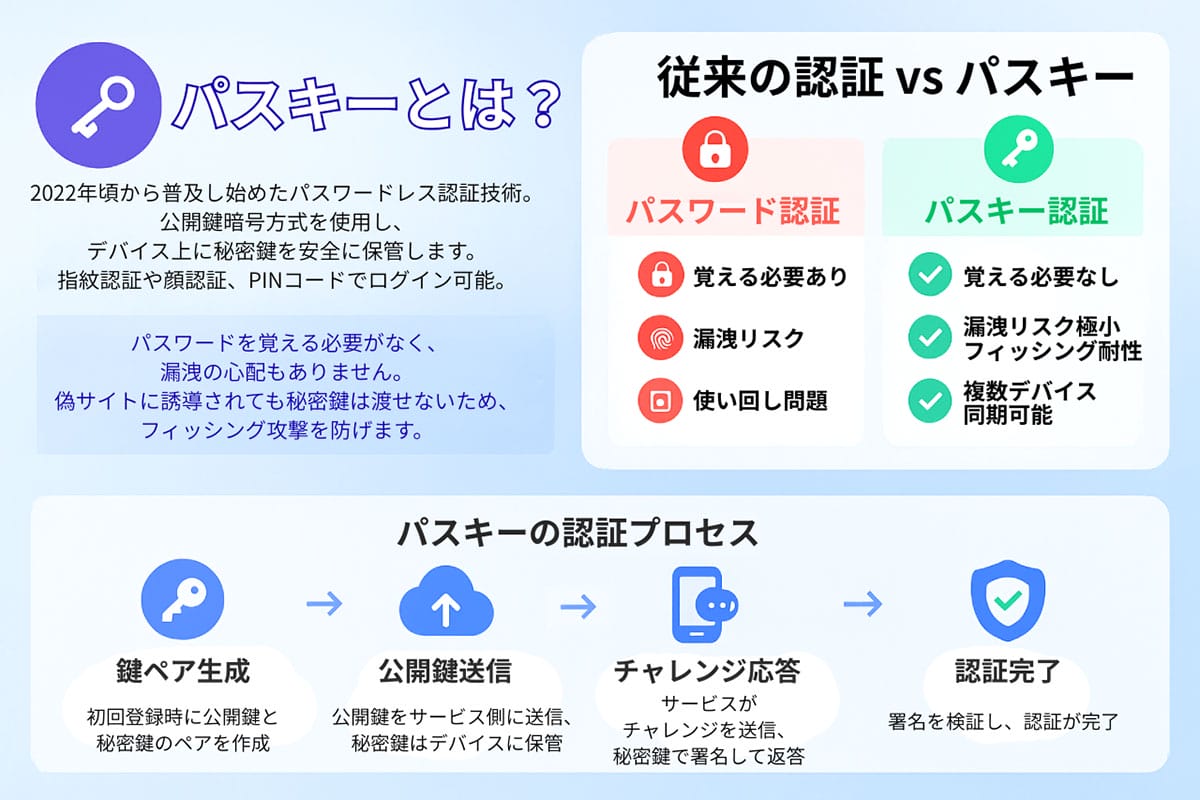 パスキーが持つ、従来の認証に対する優位性1