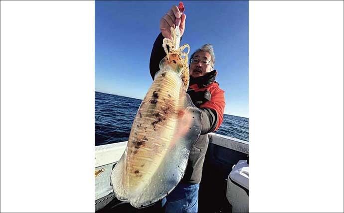 【沖のルアー釣果速報】伊勢志摩沖のティップランで良型アオリイカ連発！1kgアップも浮上（三重）