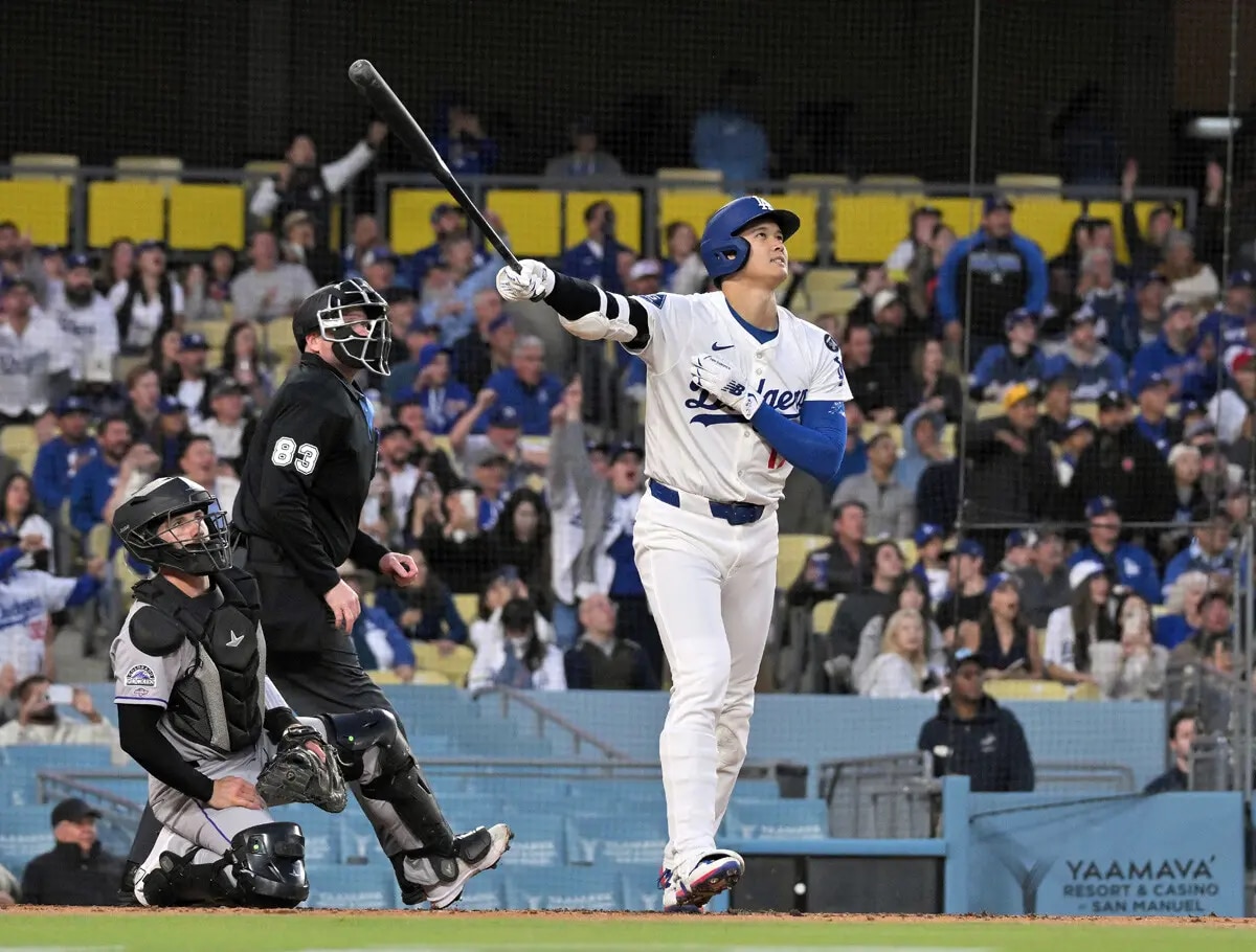 6度目の月間MVPを受賞したドジャースの大谷翔平