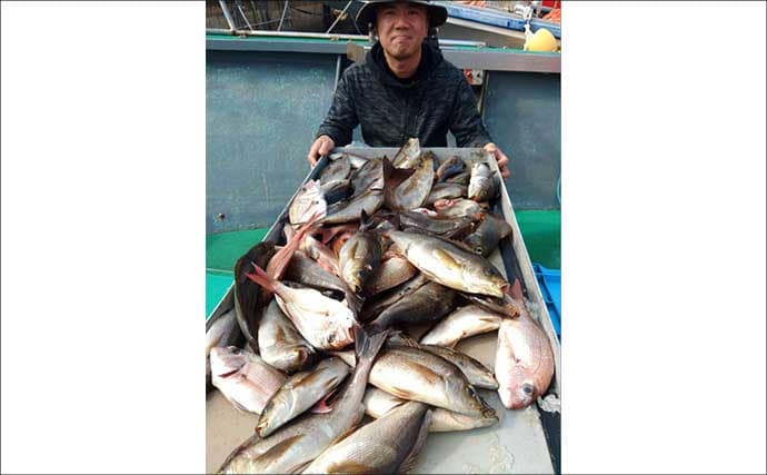沖五目釣りで美味魚続々！良型アマダイにレンコダイにタカバ【船釣り釣果速報・福岡】
