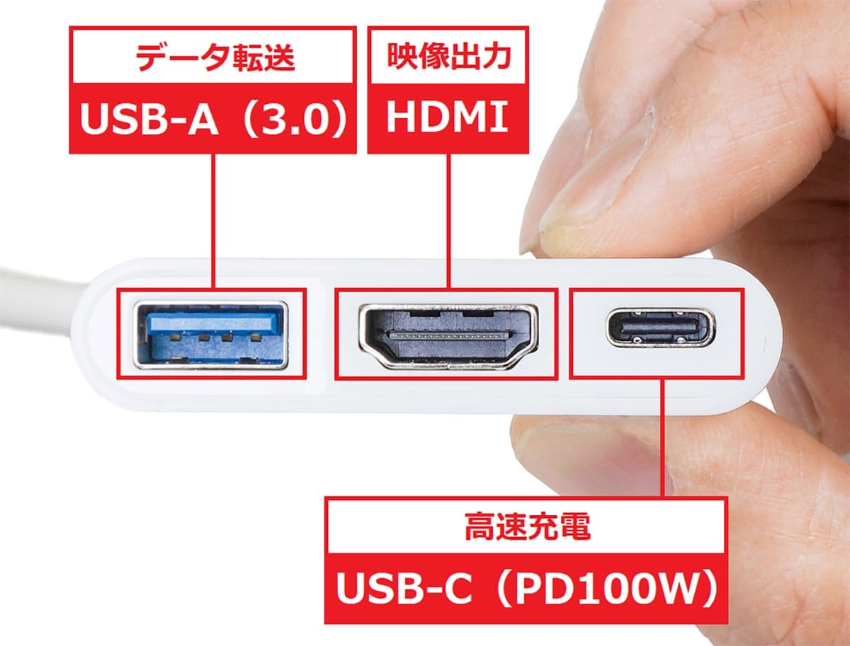 ダイソーの「Type-C 3in1 HUB」を使ってSwitch 2を大画面テレビに表示できるのか実際に試してみた！の画像3