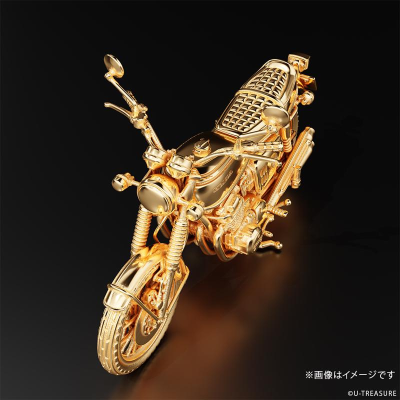 【Honda】”ナナハン”の代名詞「CB750FOUR」1969年モデルの1/24サイズ シルバー製フィギュア。ナンバープレートにシリアルナンバーを刻印