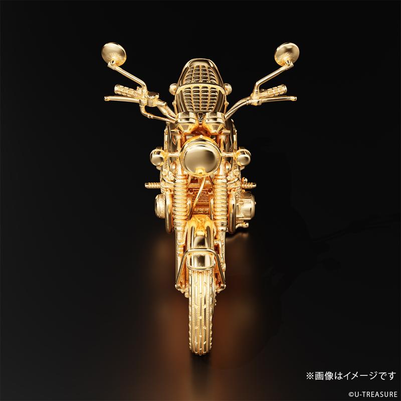 【Honda】”ナナハン”の代名詞「CB750FOUR」1969年モデルの1/24サイズ シルバー製フィギュア。ナンバープレートにシリアルナンバーを刻印