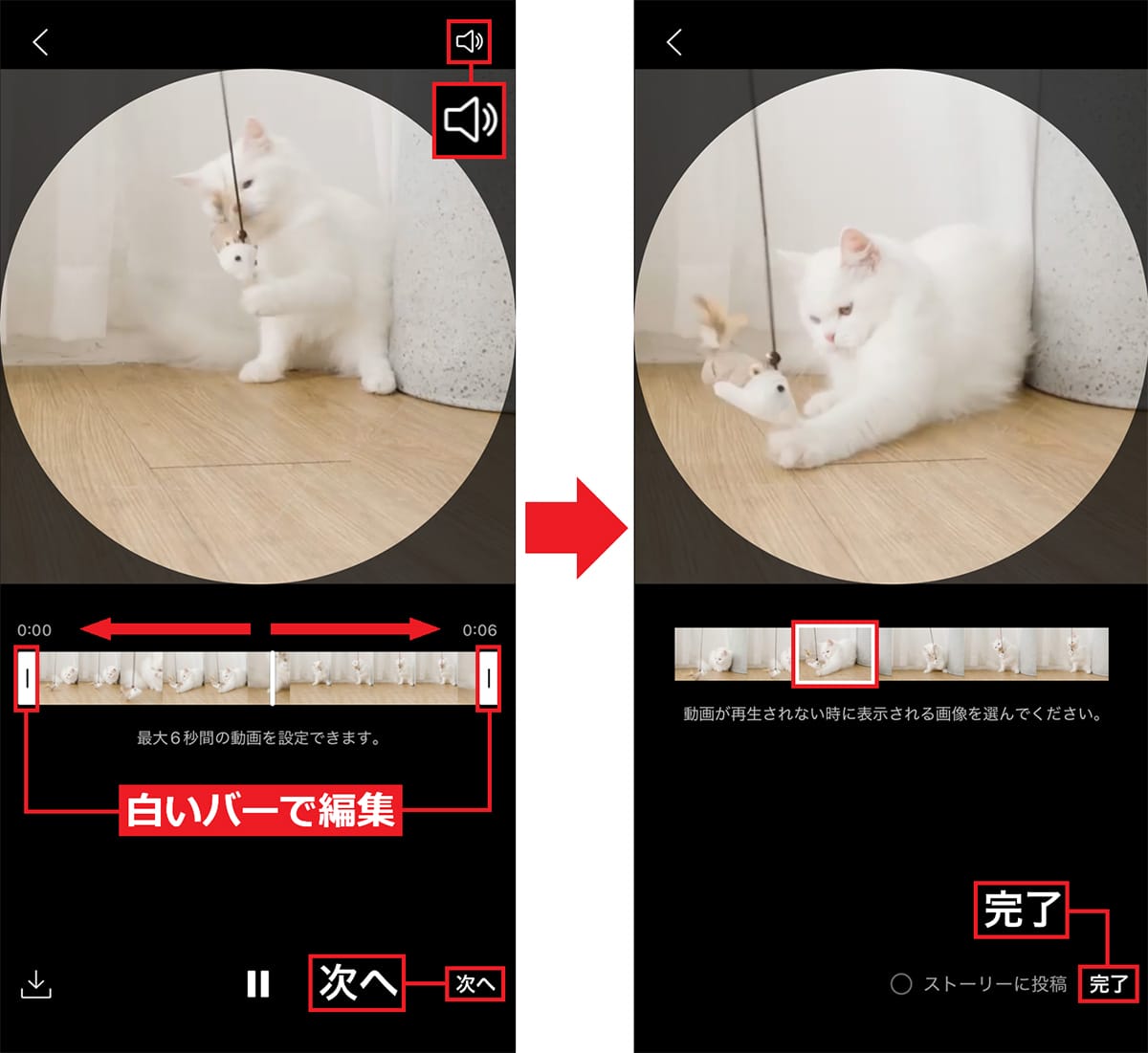 <チェック中>LINEのプロフィールアイコンを動画に設定する方法 最大6秒まで設定OKの画像5