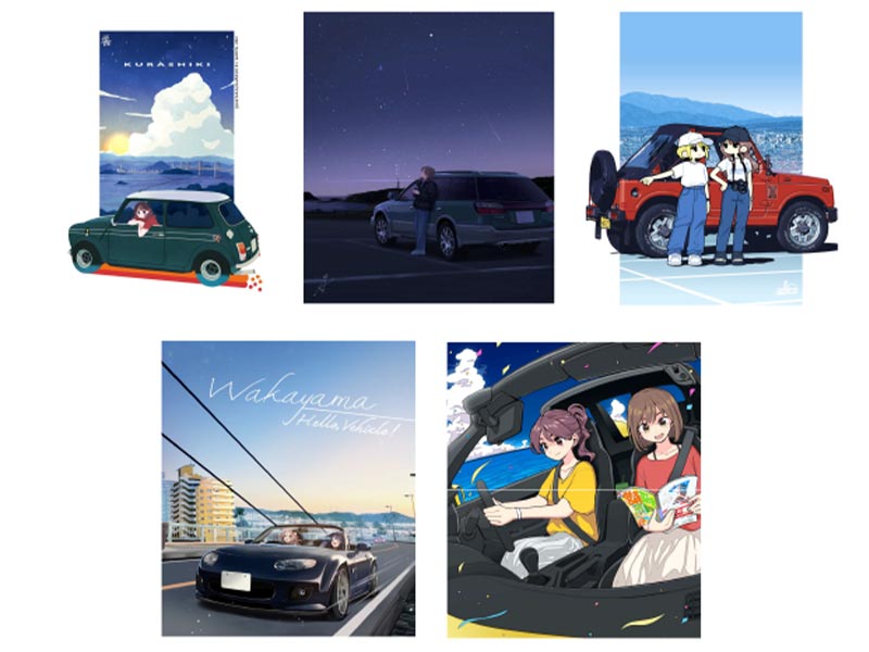 イラストレーター28名による合同展示会「HELLO,VEHICLE!」がユナイテッドカフェ世田谷店・宮ケ瀬店で開催 記事4