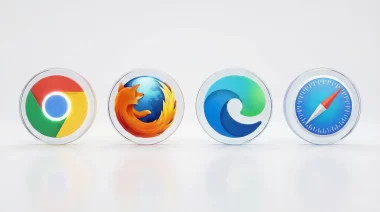 Chrome、Firefox、Edge、Safariの4つのブラウザアイコンが並んだイメージ画像