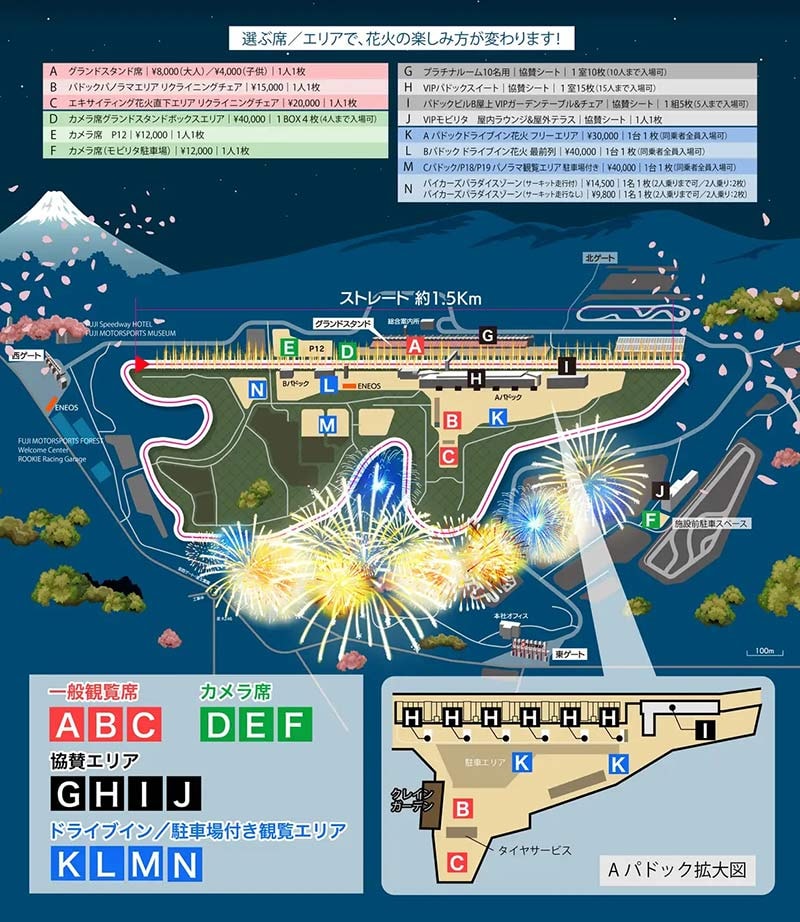 4/11開催「富士山花火vsスピードウェイ2026」 バイクでのサーキット走行付きチケットを150台限定で販売 記事2