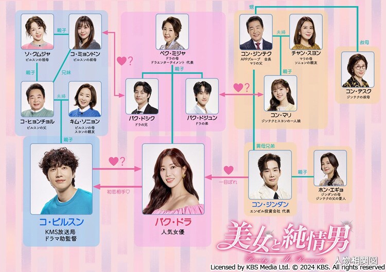 韓国ドラマ「美女と純情男」第1話～第4話【あらすじ＆相関図】