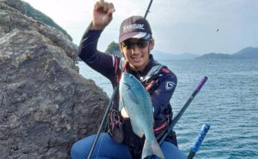 磯でのエギング＆フカセ釣りを堪能【大分・米水津】アオリにグレに大型カワハギでお土産十分