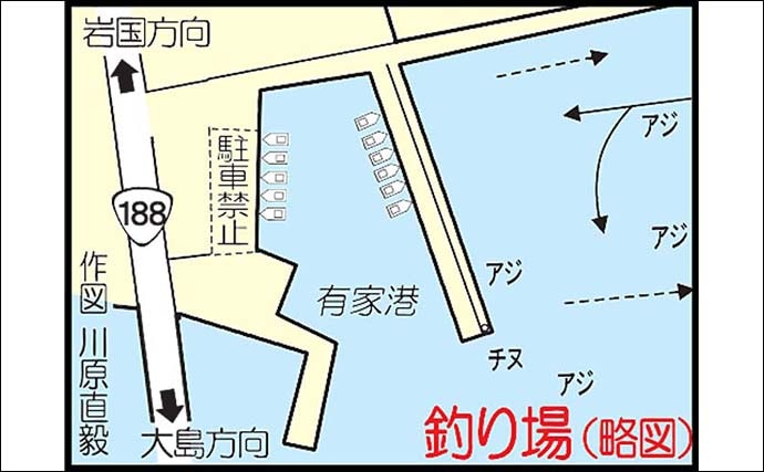 有家港のアジングで良型25cmが連発！【山口】フロートを使った沖目狙いの遠投が奏功