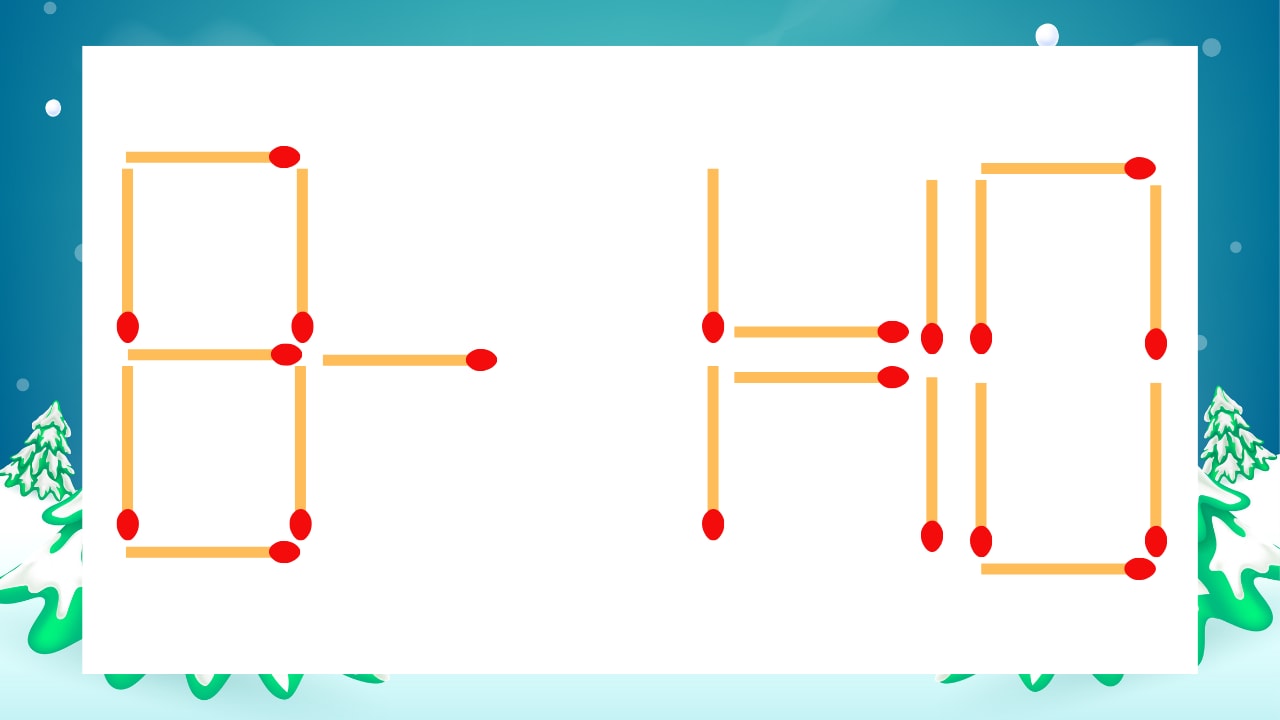 【マッチ棒クイズ】1本だけ動かして正しい式に：8-1=10？