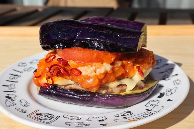 (5)完成!「ナスチーズバーガー」