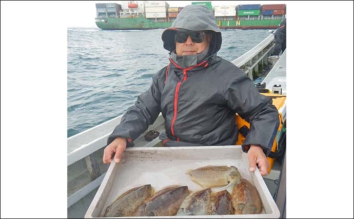 シーズン初期の伊勢湾でコウイカ釣り好調【愛知・南知多】3連続ヒット含め6匹キャッチ