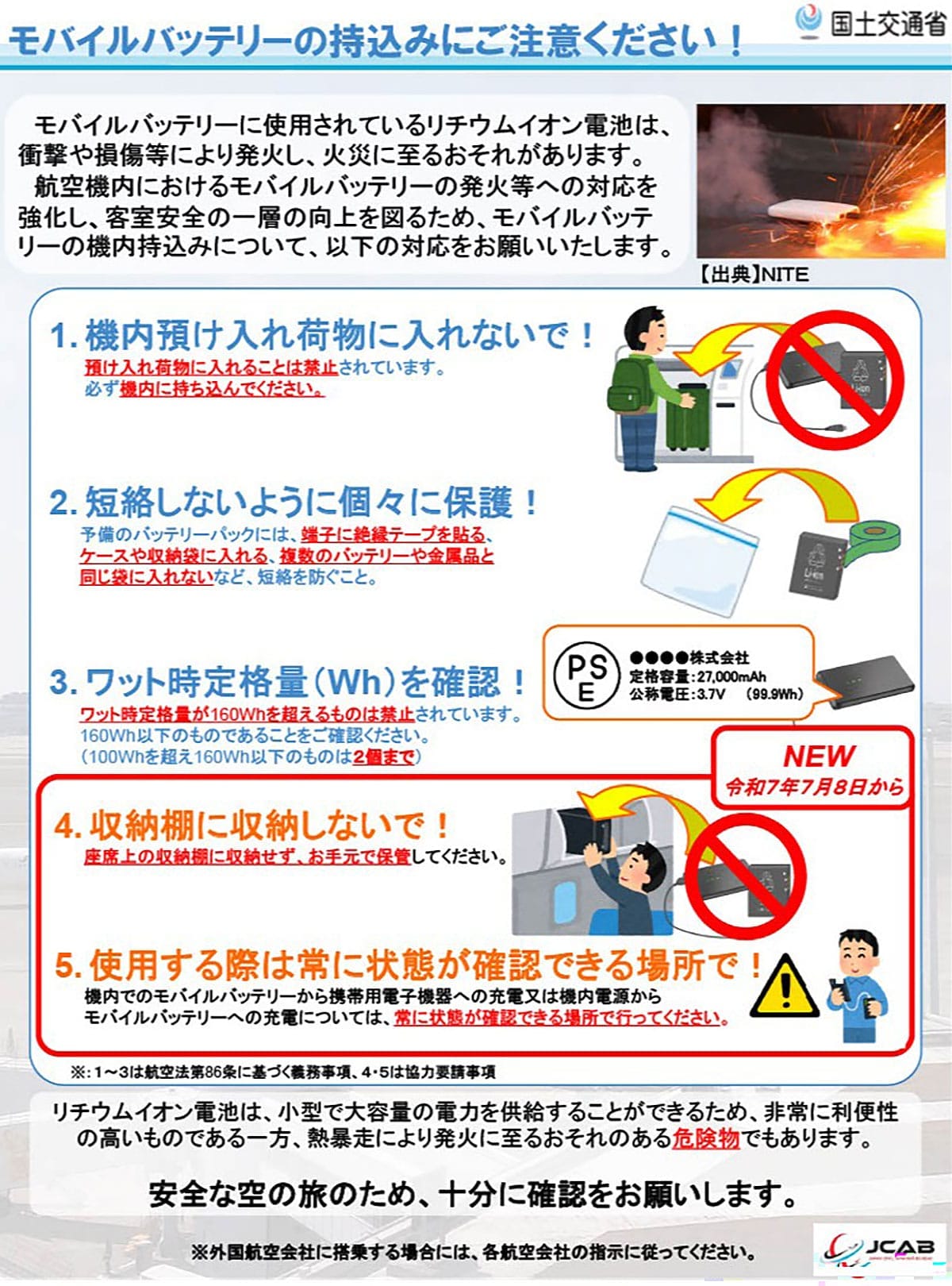 「モバイルバッテリー発火」が止まらない！ 航空・鉄道・自治体が相次いでルール強化の画像1