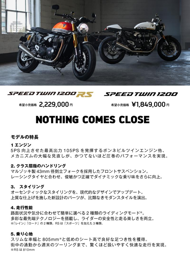 トライアンフから、新型Speed