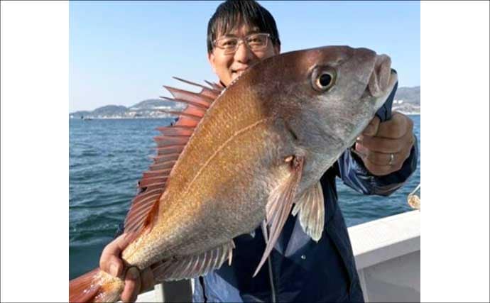 関西エリアの【船釣り特選釣果】ディープタイラバで70cm級大ダイを好捕！深場攻略が的中