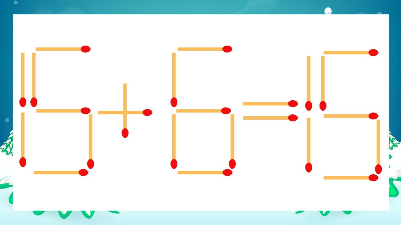 【マッチ棒クイズ】1本だけ動かして正しい式に：15+6=15？の画像