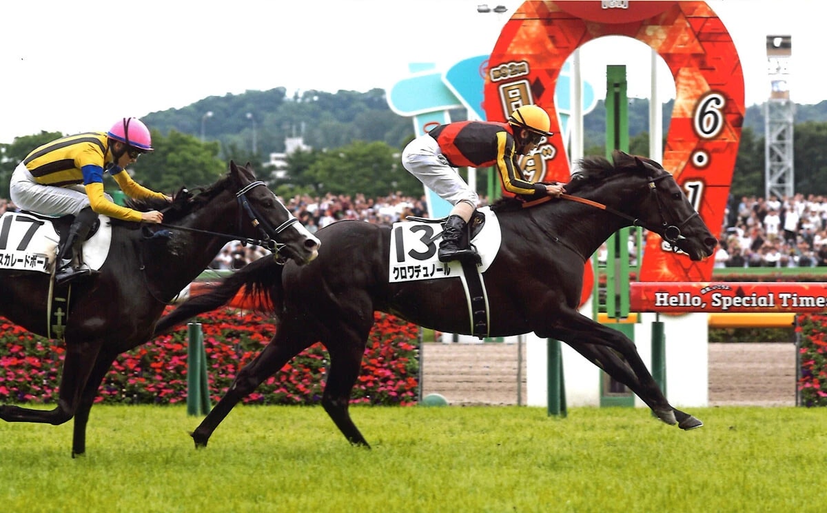 メンバーがそろった今年の日本ダービーを押し切って完勝したクロワデュノール。前走のプランスドランジュ賞（フランスG3）も勝利で飾った、日本馬の「大将格」！※写真／JRA