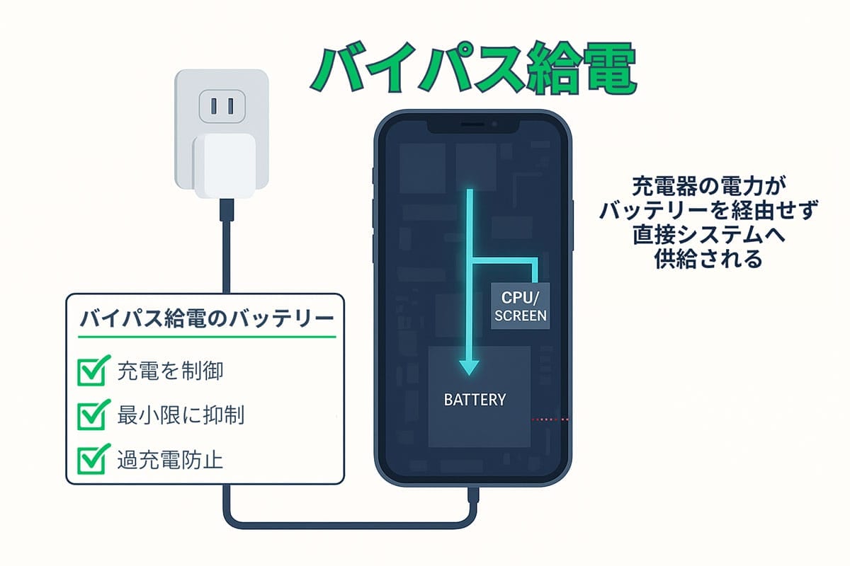 スマホのバイパス給電(パススルー充電)とは1
