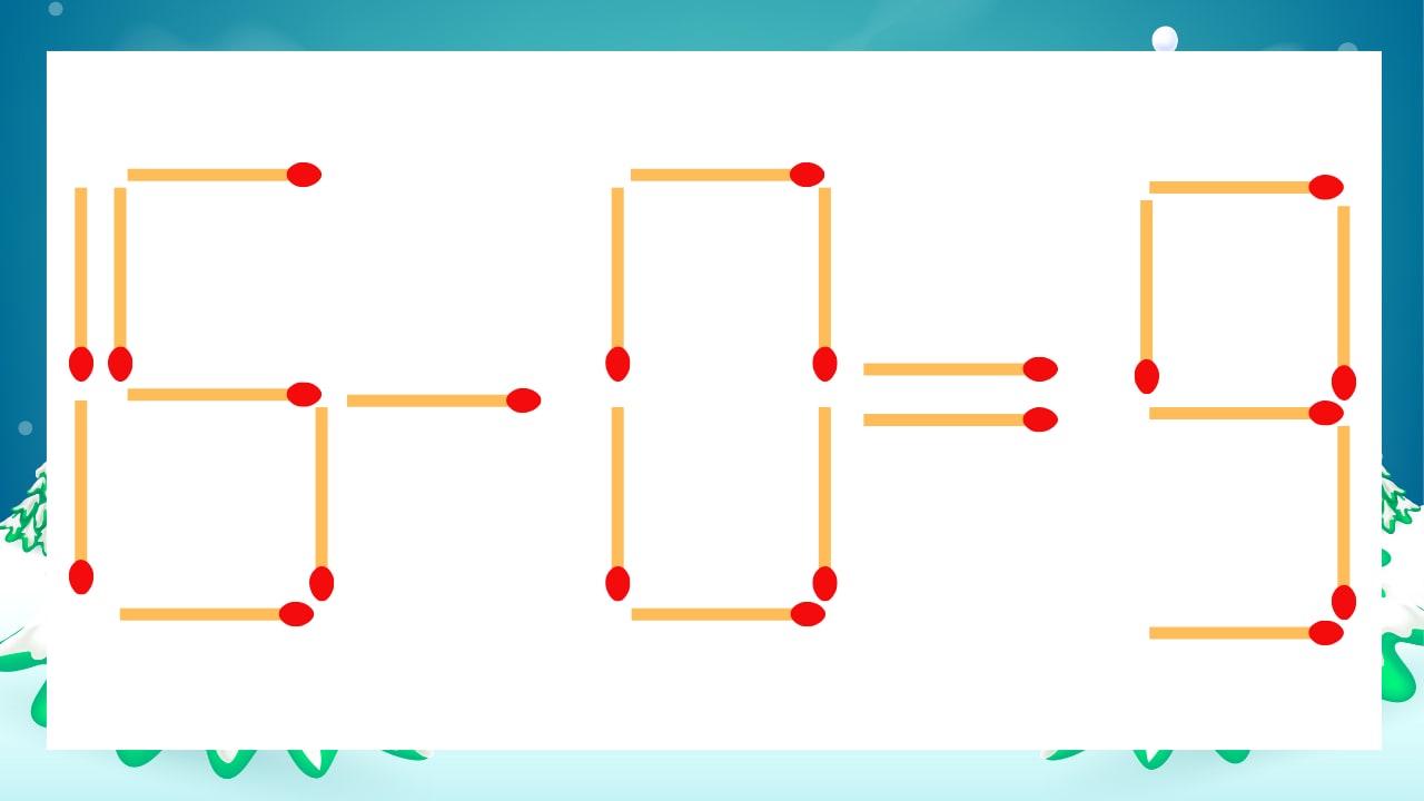 【マッチ棒クイズ】1本だけ動かして正しい式に：15-0=9？