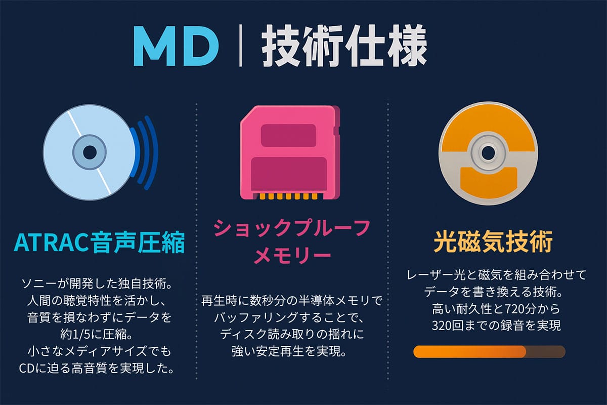 MDと共に時代を築いた音声技術「ATRAC」1
