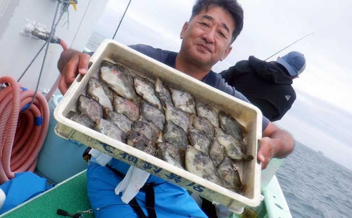 【沖釣り釣果速報】秋の伊良湖沖カワハギ釣り盛況!良型交じりで釣る人28匹(愛知)